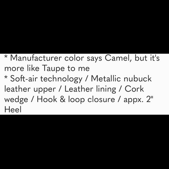 MEPHISTO Minoa Gray Tan shimmer Rhinestone Cork Wedges 38 - Picture 13 of 13